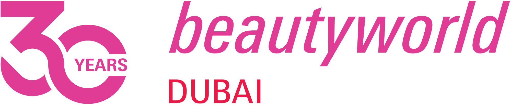 Beautyworld Dubai 30 years landscape logo