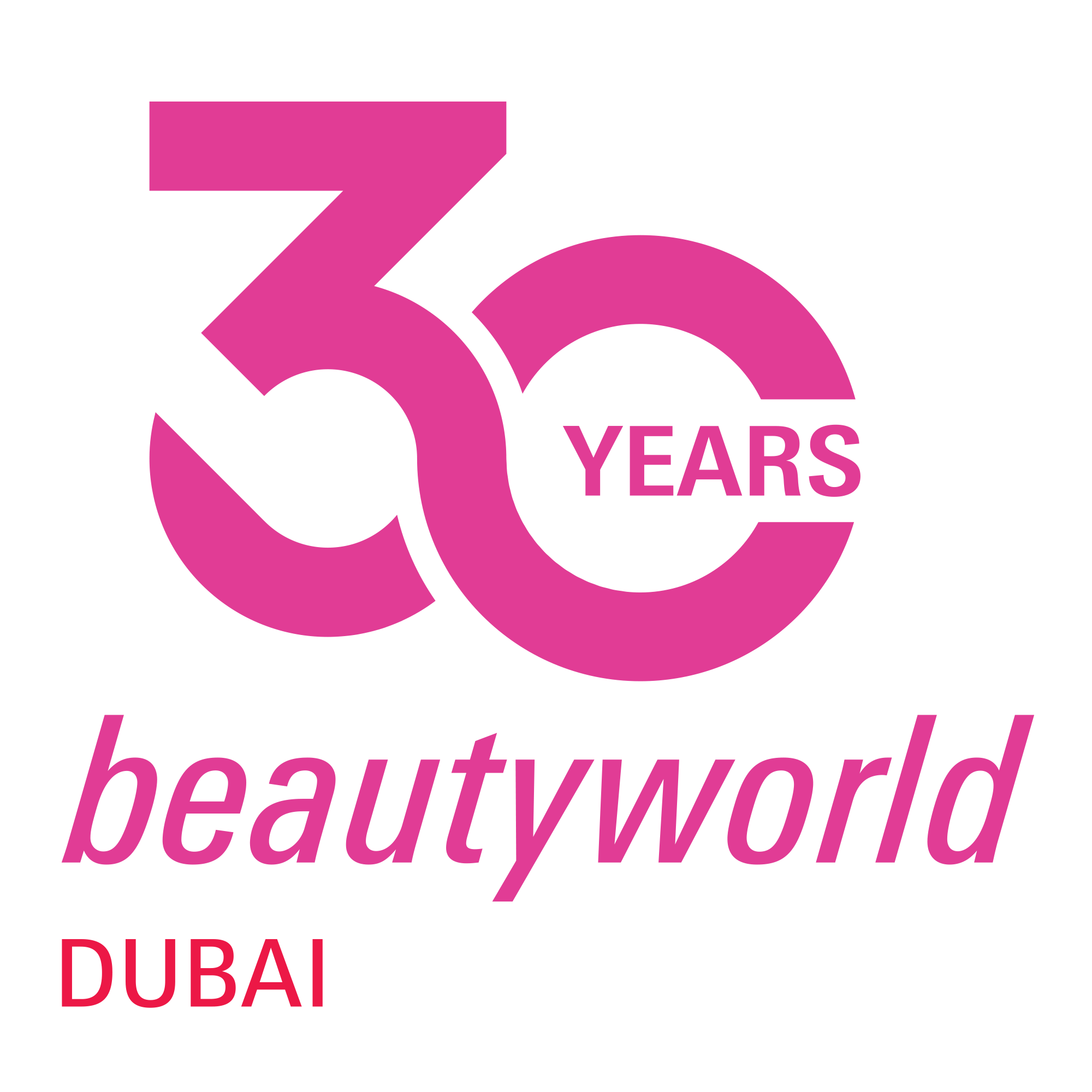Beautyworld Dubai 30 years square logo