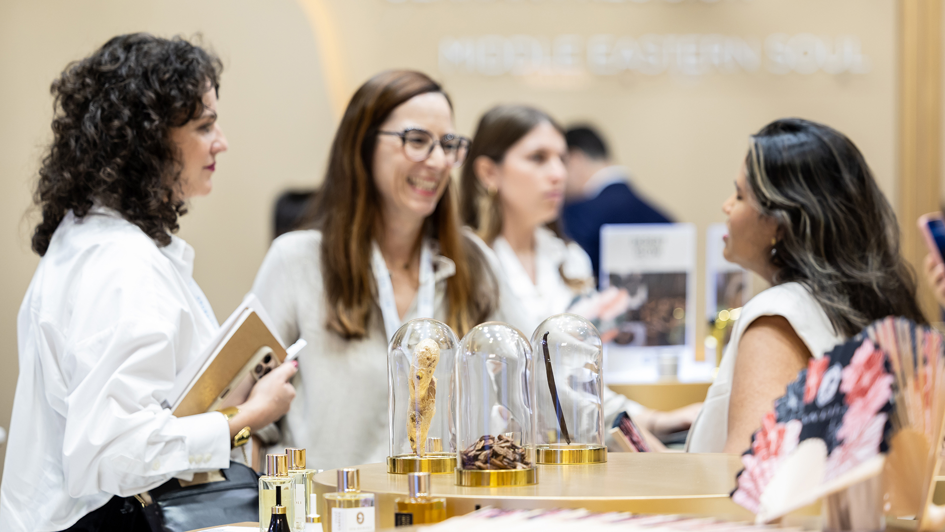 Beautyworld Dubai - Exhibitor and visitor interaction
