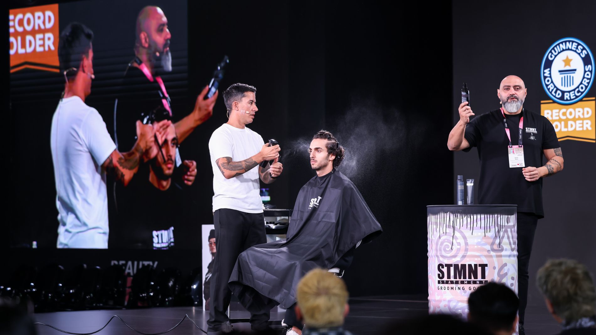 Hair styling demonstration at beautyLIVE