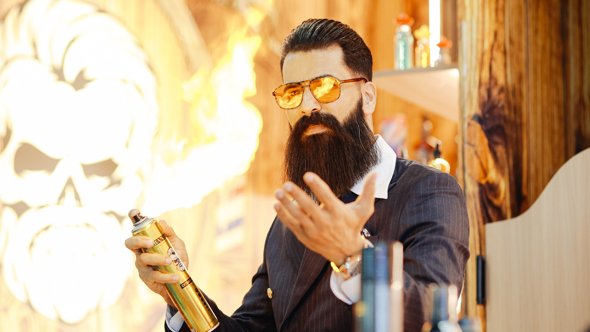 Product demonstration at Beautyworld Middle East